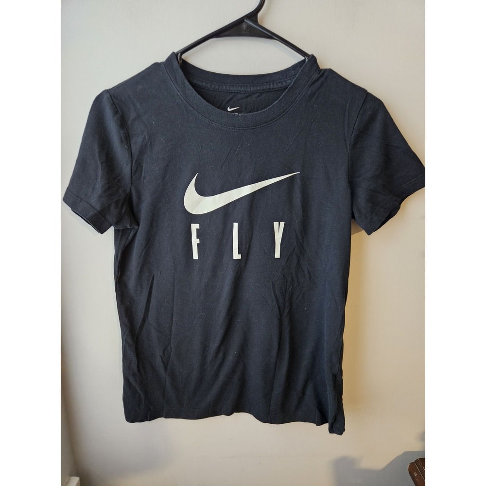 Nike Fly Dri-FIT Unisex‎ Small Black Swoosh Logo Athletic T-Shirt